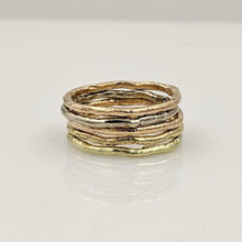 Load image into Gallery viewer, Stacking Rings Organic Texture