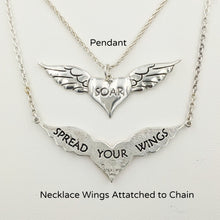 Load image into Gallery viewer, Angel Wings Reversible Pendant or Necklace
