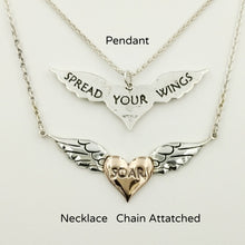 Load image into Gallery viewer, Angel Wings Reversible Pendant or Necklace