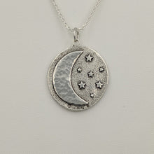 Load image into Gallery viewer, Celestial Crescent Moon and Stars Pendant