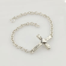 Load image into Gallery viewer, Cross ID Bracelet with Dove or Heart