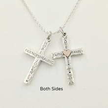 Load image into Gallery viewer, Inspirational Reversible Cross Pendant