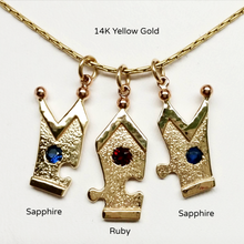Load image into Gallery viewer, Crown 3 Piece Puzzle Set with Hearts or Faceted Gemstones