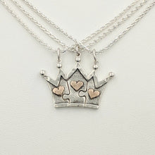 Load image into Gallery viewer, Crown 3 Piece Puzzle Set with Hearts or Faceted Gemstones