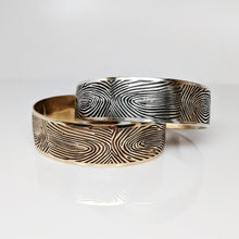 Load image into Gallery viewer, Extra Wide Fingerprint Cuff Bracelet - Custom Order