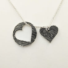 Load image into Gallery viewer, Heart Coin Fingerprint 2 Piece Puzzle Set - Custom Order