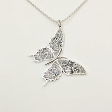 Load image into Gallery viewer, Fingerprint Swallowtail Butterfly Pendant - Custom Order