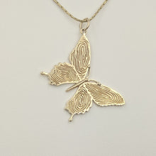Load image into Gallery viewer, Fingerprint Swallowtail Butterfly Pendant - Custom Order