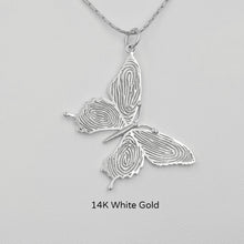 Load image into Gallery viewer, Fingerprint Swallowtail Butterfly Pendant - Custom Order