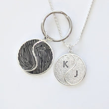 Load image into Gallery viewer, Fingerprint Yin/Yang Pendant or Key Ring