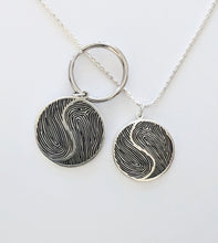 Load image into Gallery viewer, Fingerprint Yin/Yang Pendant or Key Ring