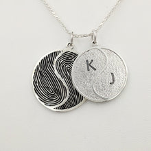 Load image into Gallery viewer, Fingerprint Yin/Yang Pendant or Key Ring