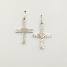 Load image into Gallery viewer, Cross Earrings with Symbolic Icons