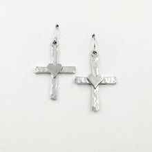 Load image into Gallery viewer, Cross Earrings with Symbolic Icons