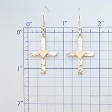 Load image into Gallery viewer, Cross Earrings with Symbolic Icons