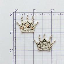 Load image into Gallery viewer, Crown 3 Piece Puzzle Set with Hearts or Faceted Gemstones