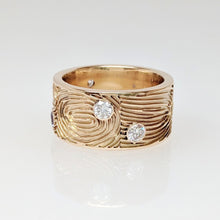 Load image into Gallery viewer, Custom Fingerprint Band with Gemstones