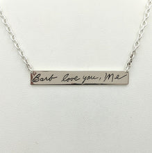 Load image into Gallery viewer, Custom Love Note Bar Necklace