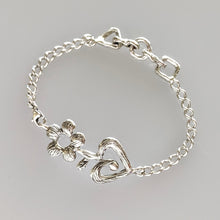 Load image into Gallery viewer, Begin Again Flower ID Bracelet -  Sterling Silver