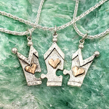 Load image into Gallery viewer, Crown 3 Piece Puzzle Set with Hearts or Faceted Gemstones
