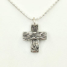Load image into Gallery viewer, Cross - Heavy "T" Pendant - Sterling Silver with Symbolic Icons