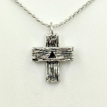 Load image into Gallery viewer, Cross - Heavy "T" Pendant - Sterling Silver with Symbolic Icons