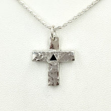 Load image into Gallery viewer, Cross "T" Pendant - Sterling Silver with Symbolic Icons
