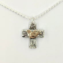 Load image into Gallery viewer, Cross - Heavy "T" Pendant - Sterling Silver with Symbolic Icons