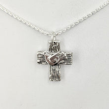 Load image into Gallery viewer, Cross - Heavy "T" Pendant - Sterling Silver with Symbolic Icons