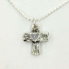 Load image into Gallery viewer, Cross - Heavy "T" Pendant - Sterling Silver with Symbolic Icons