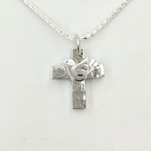 Load image into Gallery viewer, Cross "T" Pendant - Sterling Silver with Symbolic Icons