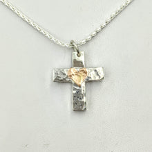 Load image into Gallery viewer, Cross "T" Pendant - Sterling Silver with Symbolic Icons