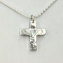 Load image into Gallery viewer, Cross "T" Pendant - Sterling Silver with Symbolic Icons