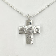 Load image into Gallery viewer, Cross - Heavy "T" Pendant - Sterling Silver with Symbolic Icons