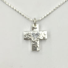 Load image into Gallery viewer, Cross - Heavy "T" Pendant - Sterling Silver with Symbolic Icons