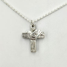 Load image into Gallery viewer, Cross "T" Pendant - Sterling Silver with Symbolic Icons