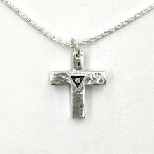 Load image into Gallery viewer, Cross "T" Pendant - Sterling Silver with Symbolic Icons