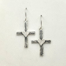 Load image into Gallery viewer, Cross Earrings with Symbolic Icons