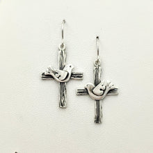 Load image into Gallery viewer, Cross Earrings with Symbolic Icons