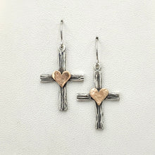 Load image into Gallery viewer, Cross Earrings with Symbolic Icons