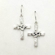 Load image into Gallery viewer, Cross Earrings with Symbolic Icons