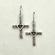 Load image into Gallery viewer, Cross Earrings with Symbolic Icons