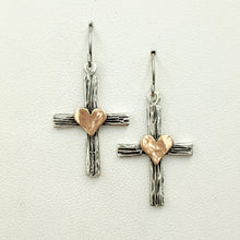 Load image into Gallery viewer, Cross Earrings with Symbolic Icons