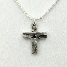 Load image into Gallery viewer, Cross "T" Pendant - Sterling Silver with Symbolic Icons