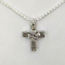 Load image into Gallery viewer, Cross "T" Pendant - Sterling Silver with Symbolic Icons