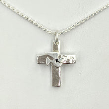 Load image into Gallery viewer, Cross "T" Pendant - Sterling Silver with Symbolic Icons