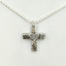 Load image into Gallery viewer, Cross "T" Pendant - Sterling Silver with Symbolic Icons