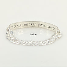 Load image into Gallery viewer, Kitty Cat Icon ID Bracelet with Heart