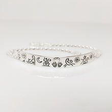Load image into Gallery viewer, Kitty Cat Icon ID Bracelet with Heart