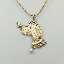 Load image into Gallery viewer, Rocky Doodle Silhouette Dog Pendant with or without Pearl Accent
